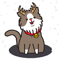 Merry Christmas Cat Sticker by The Woof Agency
