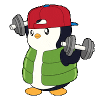 Workout Working Out Sticker by Pudgy Penguins
