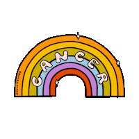 Zodiac Sign Rainbow Sticker by Doodle by Meg