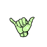 Hand Hang Loose Sticker by JBR Graphics