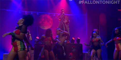 fallontonight giphyupload dancing lets go singing GIF
