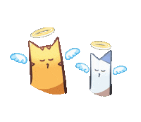 Cats Angel Sticker
