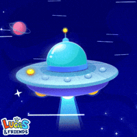 Flying Saucer Space GIF by Lucas and Friends by RV AppStudios