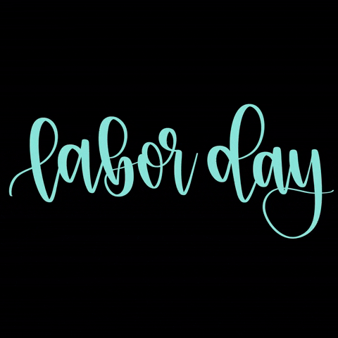 Labor Day Calligraphy GIF