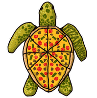 Sea Turtle Swimming Sticker by Pizza Ranch