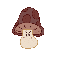Charart blink mushroom shroom char art Sticker