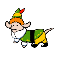 Will Ferrell Dog Sticker by Stefanie Shank