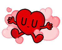 Happy Heart Sticker by Kurt Wu