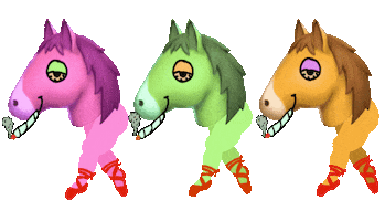yescatieburrill smoke horse weed high Sticker