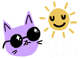 Stay Cool Summer Sticker by Tobyilikecats