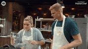 Celebrity Masterchef Scare GIF by MasterChefAU