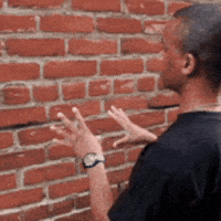 Talking To Wall GIF