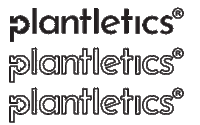 plantletics logo black plantletics Sticker