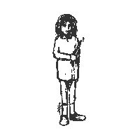 Girl Horror Sticker