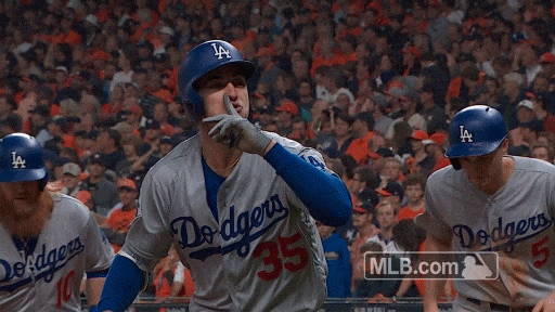 Los Angeles Dodgers Shut Up GIF by MLB
