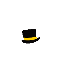 Top Hat Sticker by Clive and Bacon