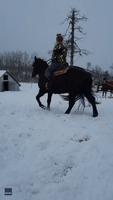 One-Horse Open Sled: Kids Enjoy Snow After Storms Cover Upper Midwest