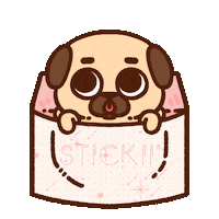 Dog Post Sticker by Puglie Pug