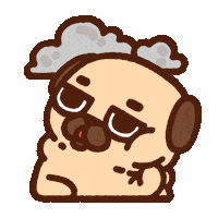 Bored Dog Sticker by Puglie Pug