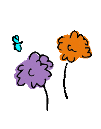 Flower Orange Sticker