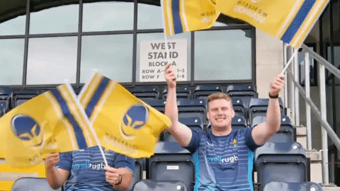 wave flags GIF by Worcester Warriors
