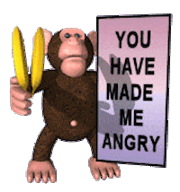 angry monkey Sticker