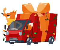 Christmas Fox Sticker by hravaskolka.sk