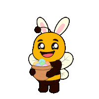 Easter Bunny Sticker by Plan Bee Studios