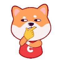 codica dog thinking cody codica Sticker