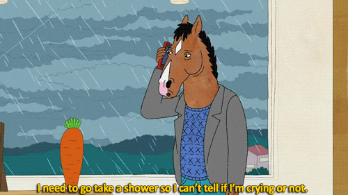 sad loop bojack GIF