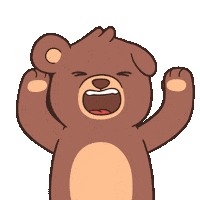 Teddy Bear Wow Sticker by BEARISH