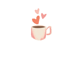 Coffee Hearts Sticker