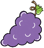Fruit Uva Sticker by Natalie Michelle Watson