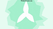 Digital art gif. A pink and white flower appears on a mint green background. Black script reads, "Happy Anniversary."