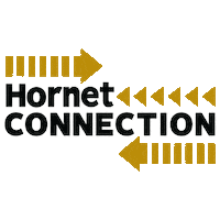Black And Gold Hornets Sticker by Emporia State University