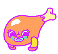 fried chicken bathroom Sticker by Christal Sih