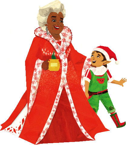 Twinkling Santa Claus Sticker by Little, Brown Young Readers