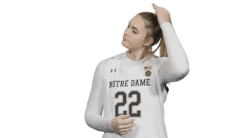 Notre Dame Hair Flip Sticker by Notre Dame Fighting Irish