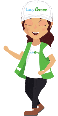 Happy Michelle Sticker by Lady Green Recycling