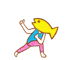 Fish Yes Sticker by Naoshi