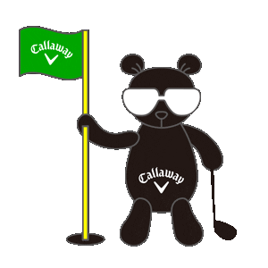 love_callaway golf bear golfer 熊 Sticker