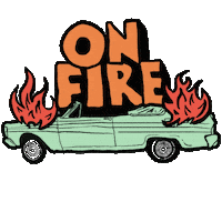 on fire Sticker by AUDIENCE Network