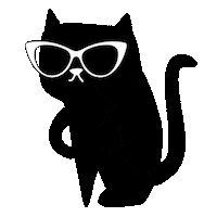 black cat no Sticker by Loly in the sky