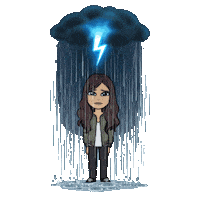 Rain Emoji Sticker by Ulya Kurbanova