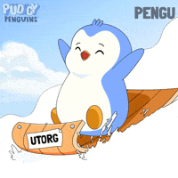Sledding Merry Christmas GIF by Pudgy Penguins