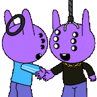 CloverStudios nft alien handshake fourleafclover Sticker