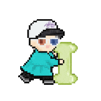 Happy Birthday Pixel Sticker