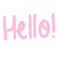 Pink Hello Sticker