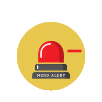 carfen nerd geek smart alert Sticker