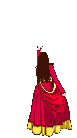 Dancing Girl Art Sticker